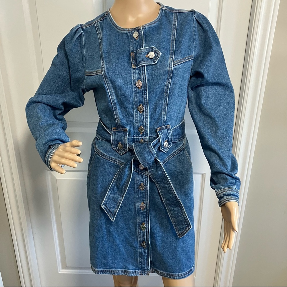 NWT Sezane | Stylish Denim Button-Up Dress